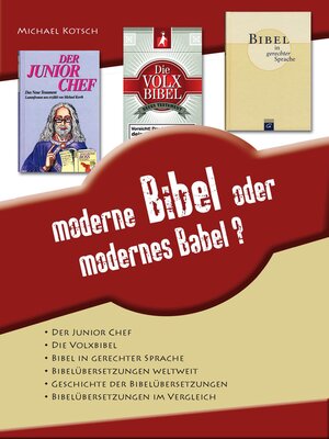 cover image of Moderne Bibel oder modernes Babel
